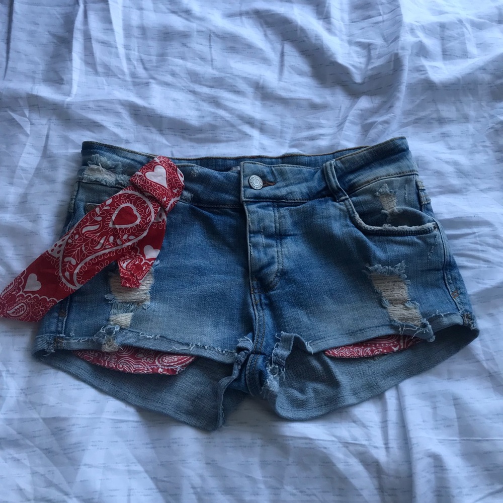 NEW Zara Hanker-chief Shorts